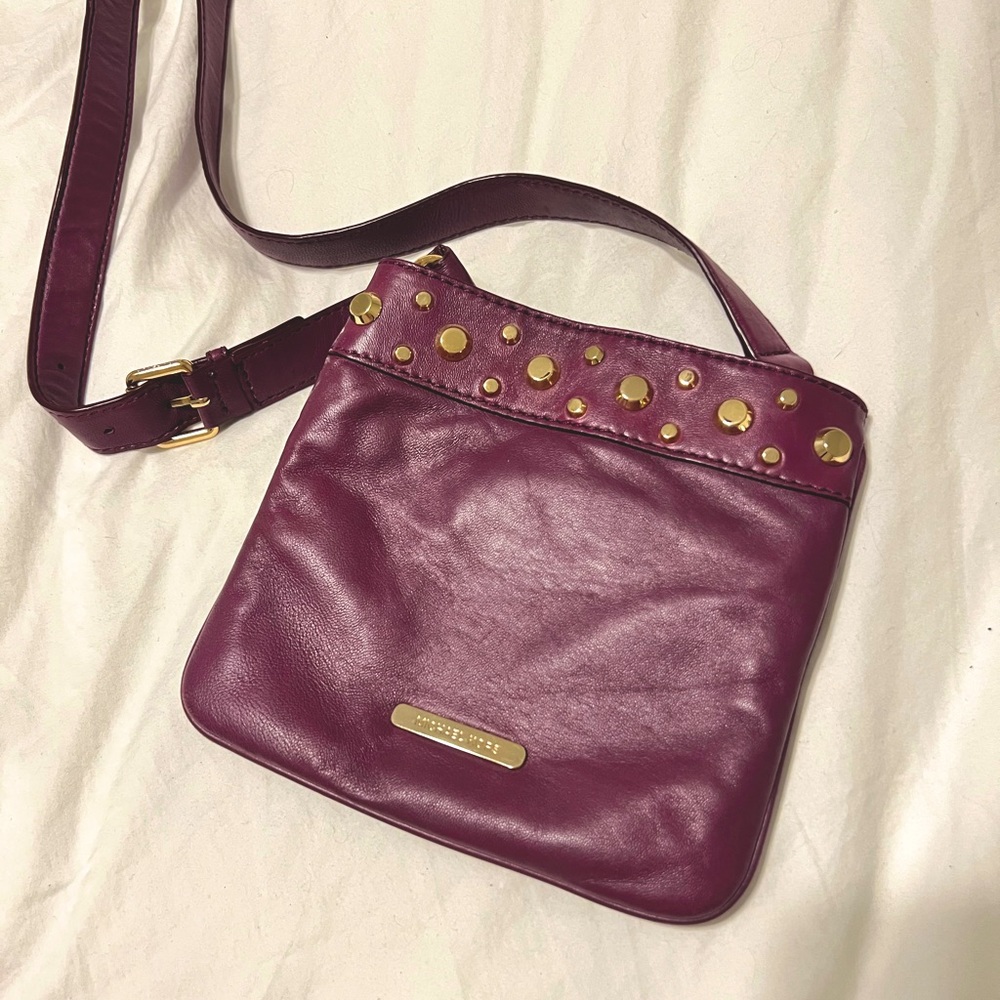 Michael Kors mini-crossbody with gold stud detail